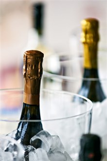 Prosecco Bottle in an Ice Bucket