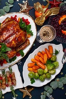 Christmas Turkey and wine
